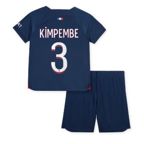 Maillot de foot Paris Saint-Germain Presnel Kimpembe #3 Domicile enfant 2023-24 Manches Courte (+ pantalon court)